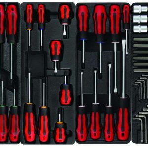 Chariot à outils 293 pièces outils professionnel rouge