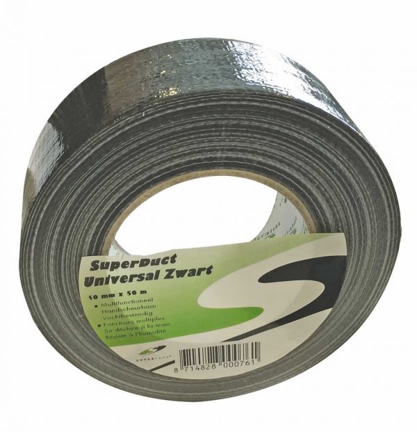 Tape SUPER DUCT noir – 50 mm x 50 m