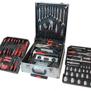 Ensemble d’outils dans chariot en aluminium 186 pcs