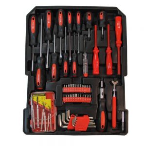 Ensemble d’outils dans chariot en aluminium 186 pcs