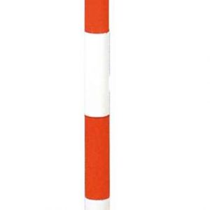 Poteau de balisage 90 cm – rouge/blanc