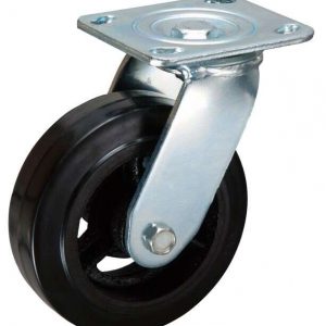 Roulette pivotante 200x50mm caoutchouc